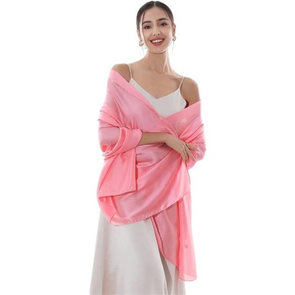 Pashmina Shawls Wraps For Evening Pink